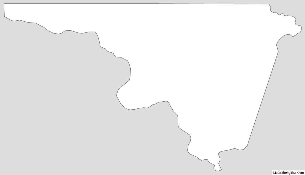 Outline Map of Northampton County, North Carolina