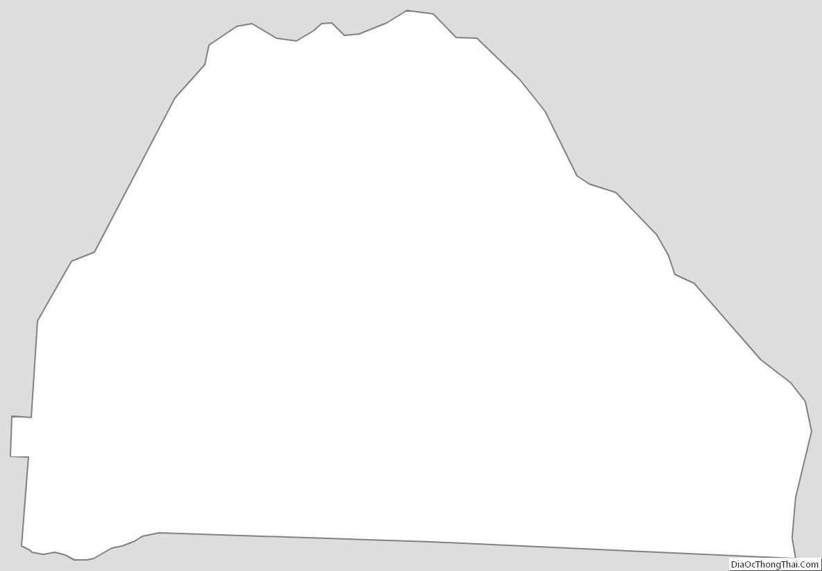 Outline Map of Polk County, North Carolina