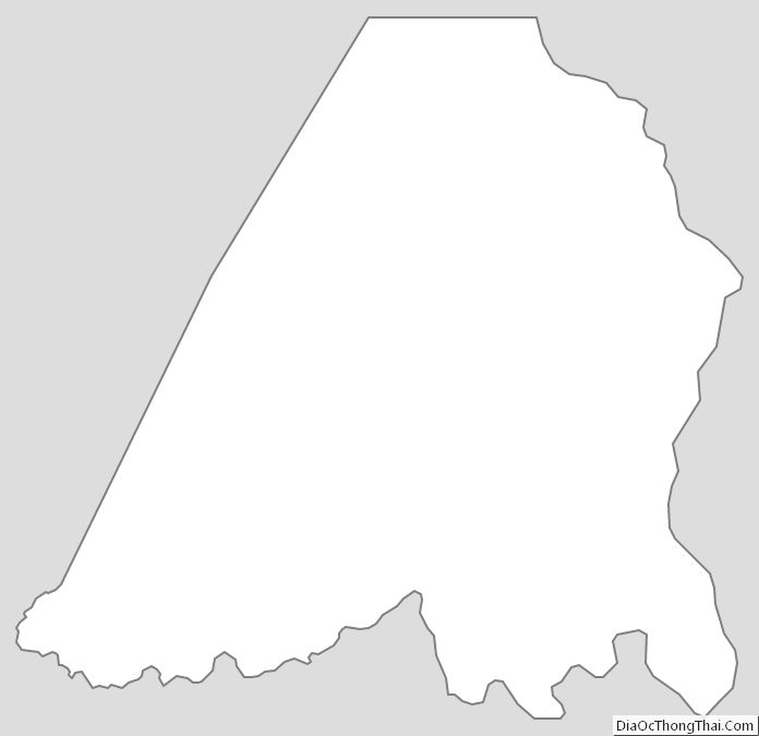 Outline Map of Stanly County, North Carolina