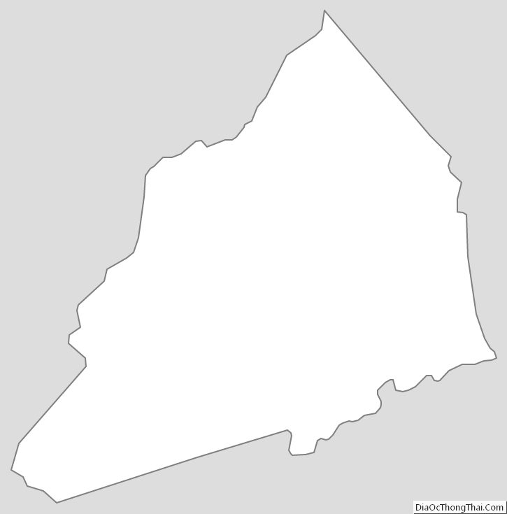 Outline Map of Transylvania County, North Carolina