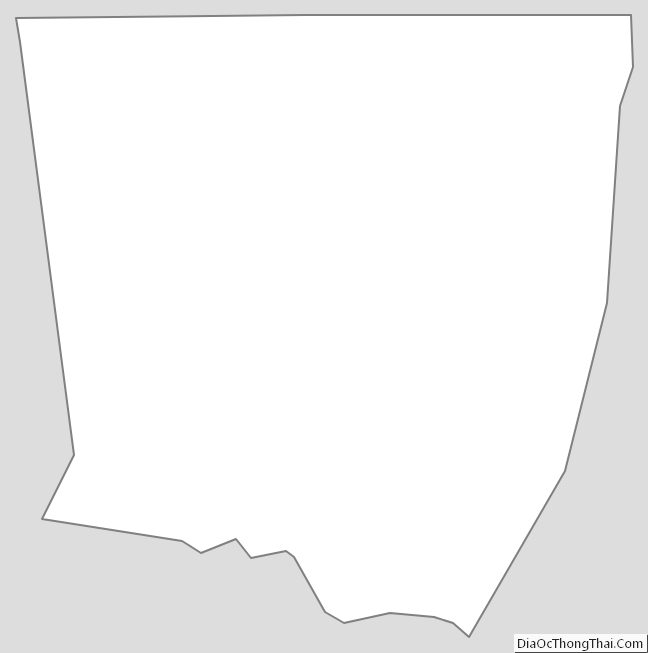 Outline Map of Warren County, North Carolina