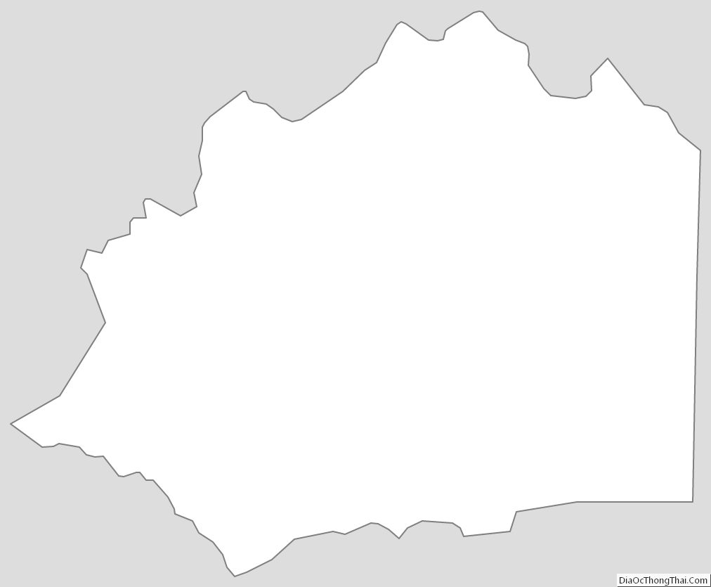 Outline Map of Wilkes County, North Carolina