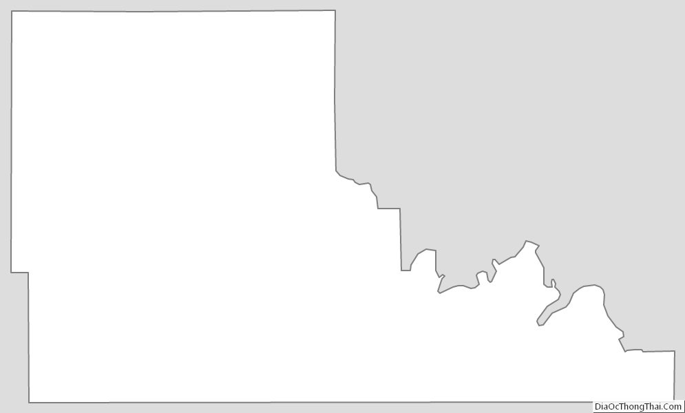 Outline Map of Benson County, North Dakota