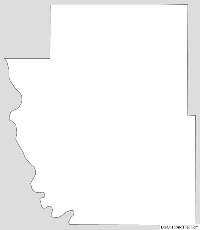 Outline Map of Burleigh County, North Dakota
