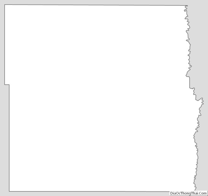 Outline Map of Cass County, North Dakota