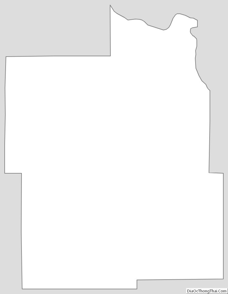 Outline Map of Dunn County, North Dakota