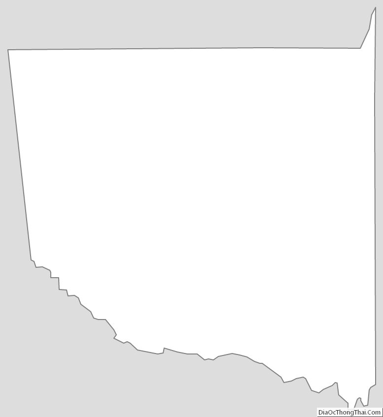 Outline Map of Wood County, Texas