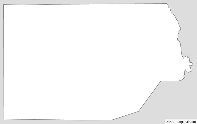 Outline Map of Box Elder County, Utah