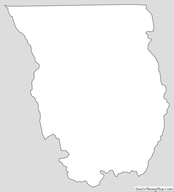 Outline Map of Cache County, Utah