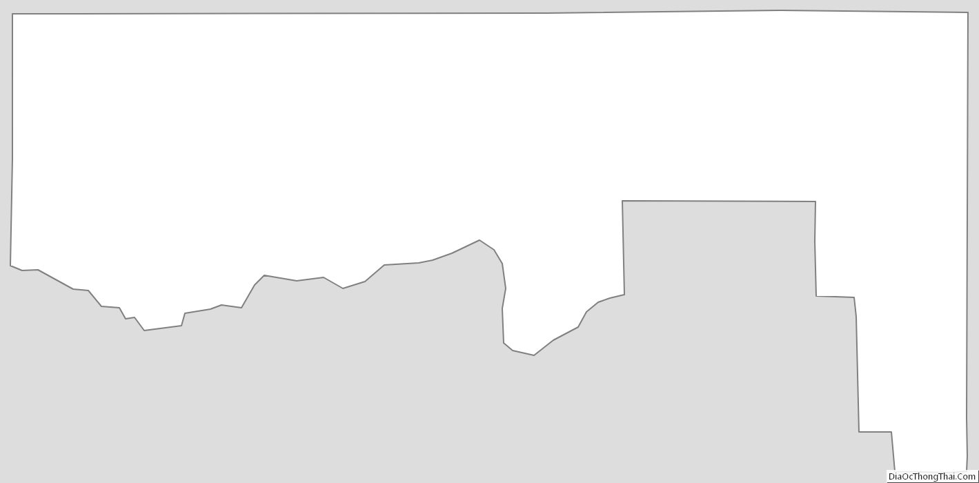 Outline Map of Daggett County, Utah
