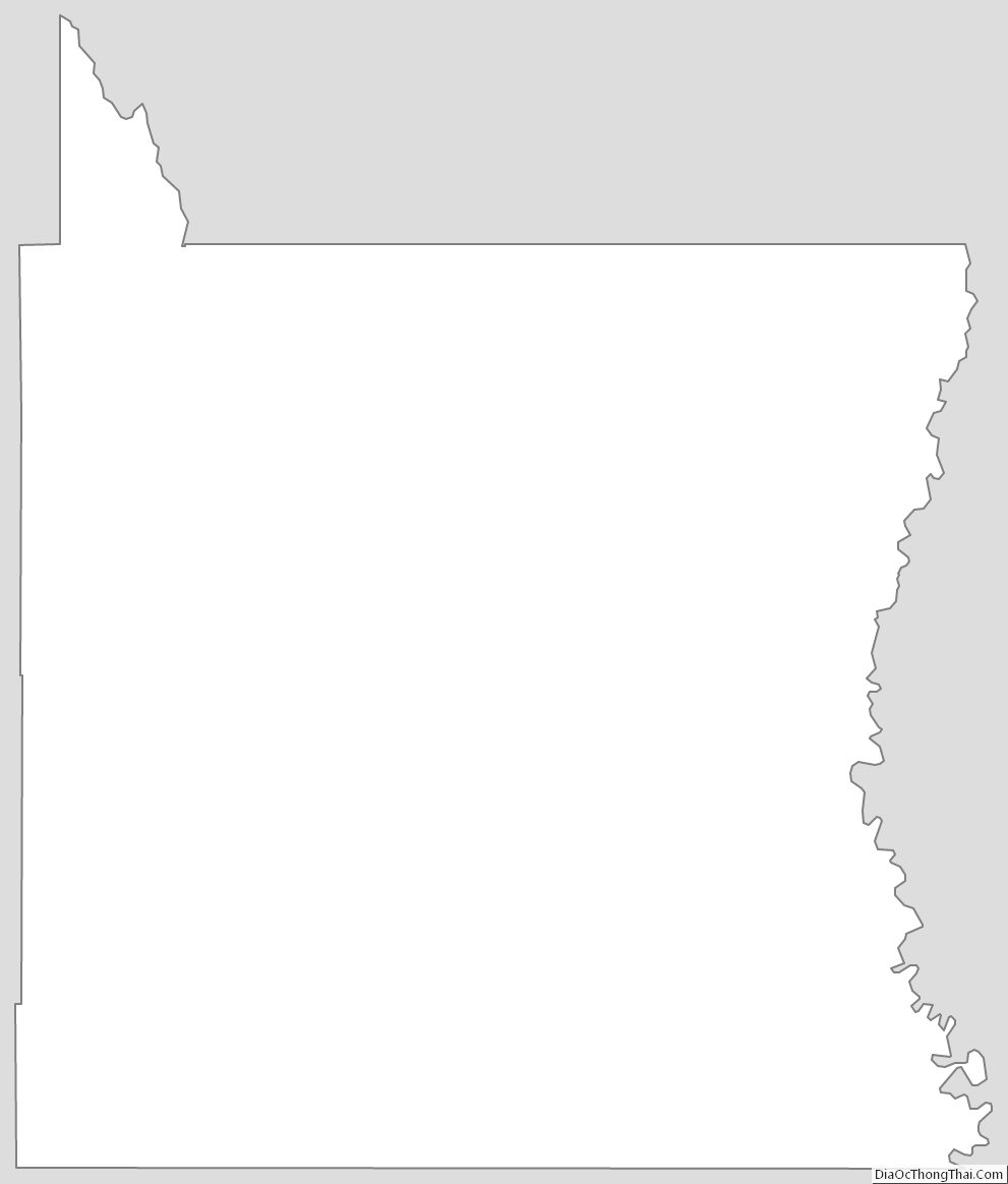 Outline Map of Emery County, Utah