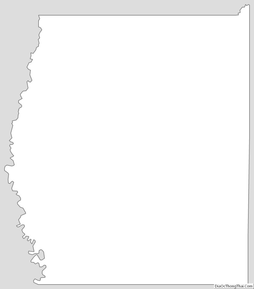Outline Map of Grand County, Utah