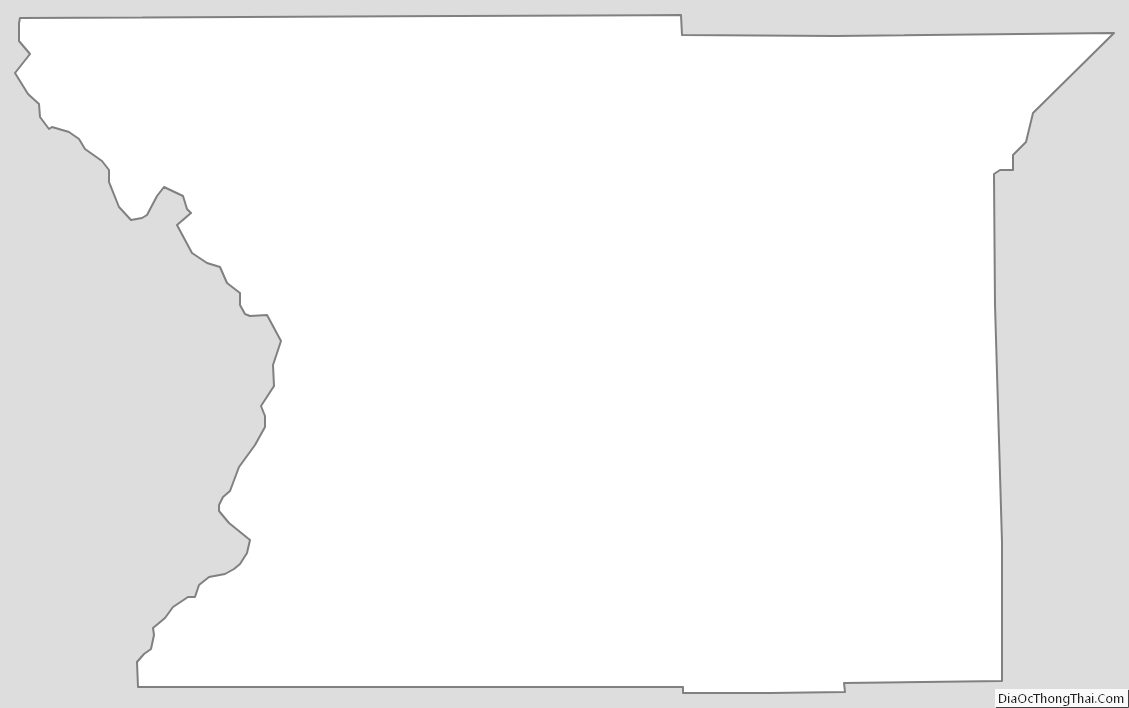 Outline Map of Piute County, Utah