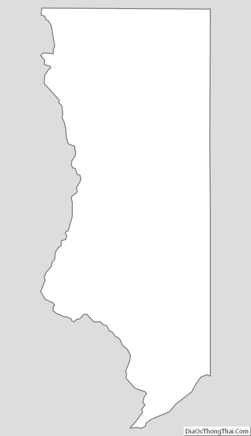 Outline Map of Rich County, Utah