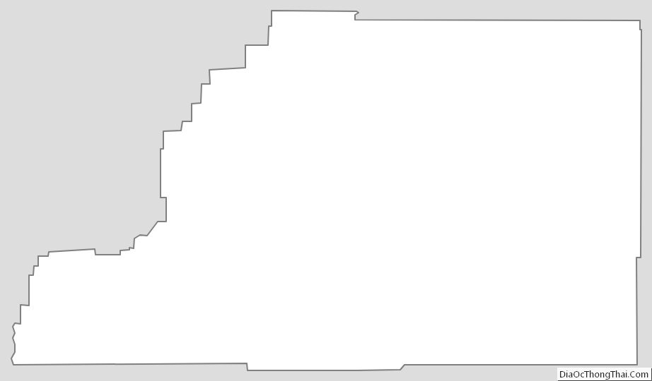 Outline Map of Sevier County, Utah