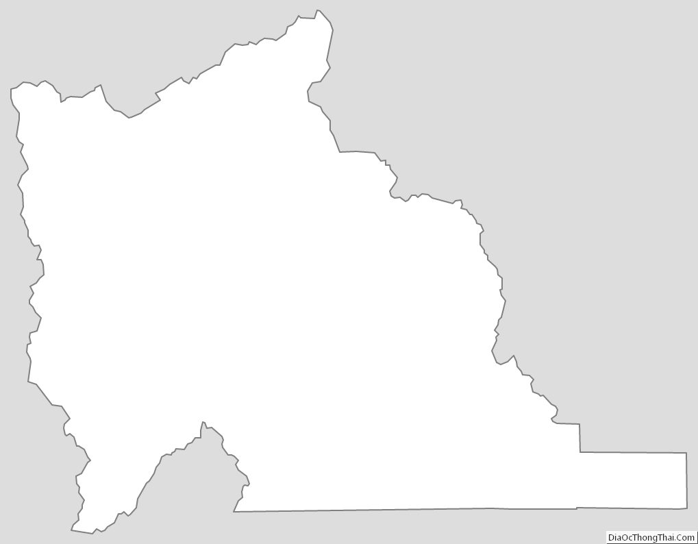 Outline Map of Utah County, Utah
