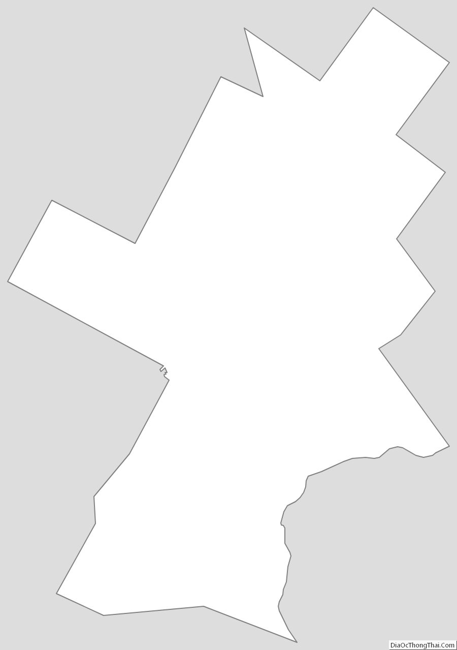 Outline Map of Caledonia County, Vermont