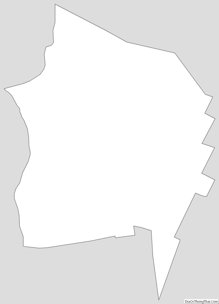 Outline Map of Chittenden County, Vermont