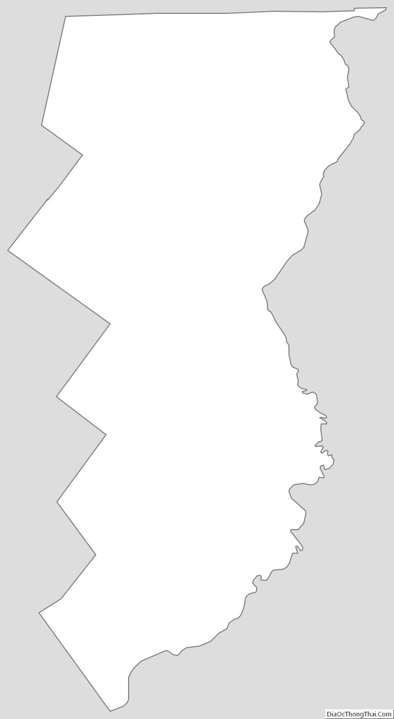 Outline Map of Essex County, Vermont