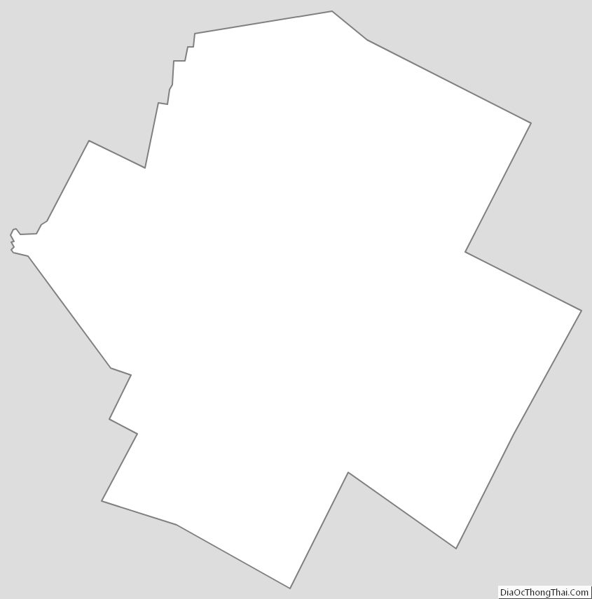 Outline Map of Lamoille County, Vermont