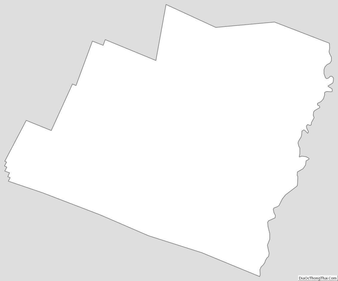 Outline Map of Orange County, Vermont