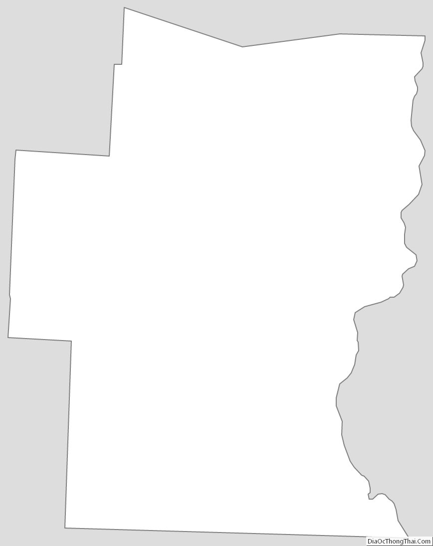 Outline Map of Windham County, Vermont