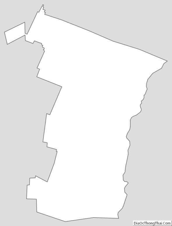 Outline Map of Windsor County, Vermont