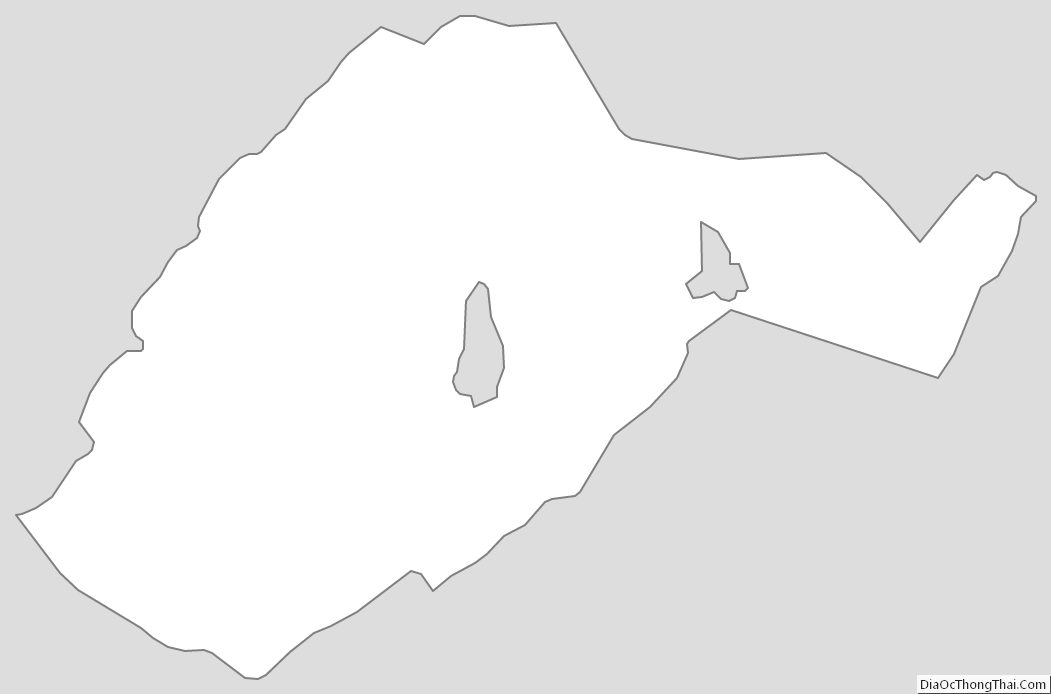 Outline Map of Alleghany County, Virginia