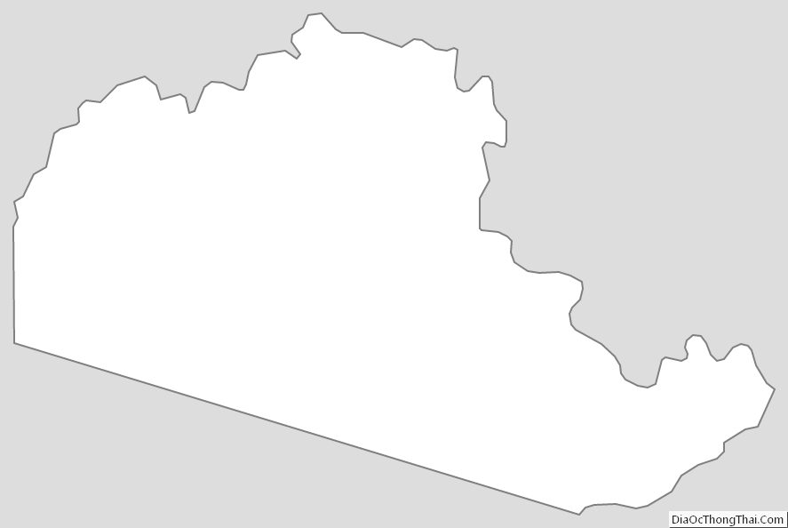 Outline Map of Amelia County, Virginia