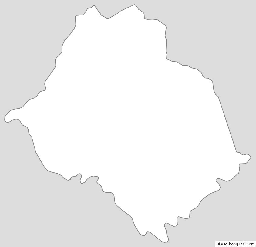 Outline Map of Amherst County, Virginia