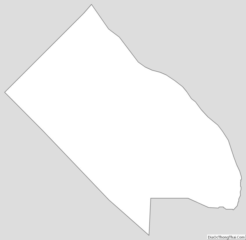 Outline Map of Arlington County, Virginia