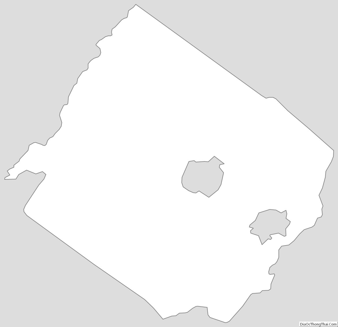Outline Map of Augusta County, Virginia
