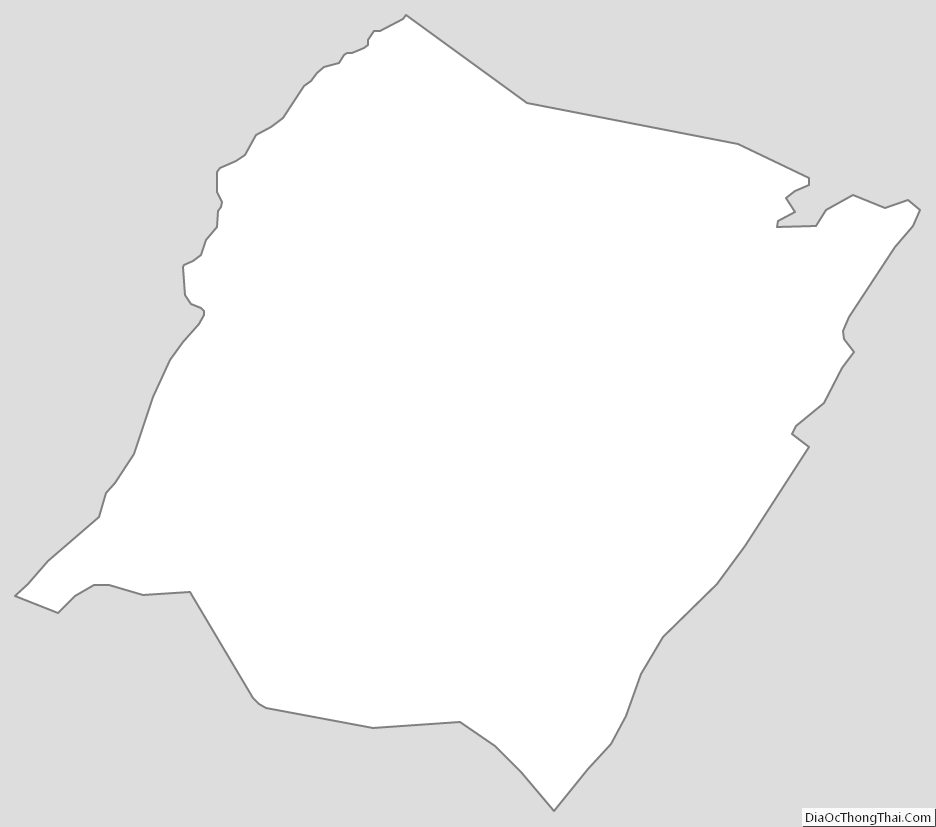 Outline Map of Bath County, Virginia