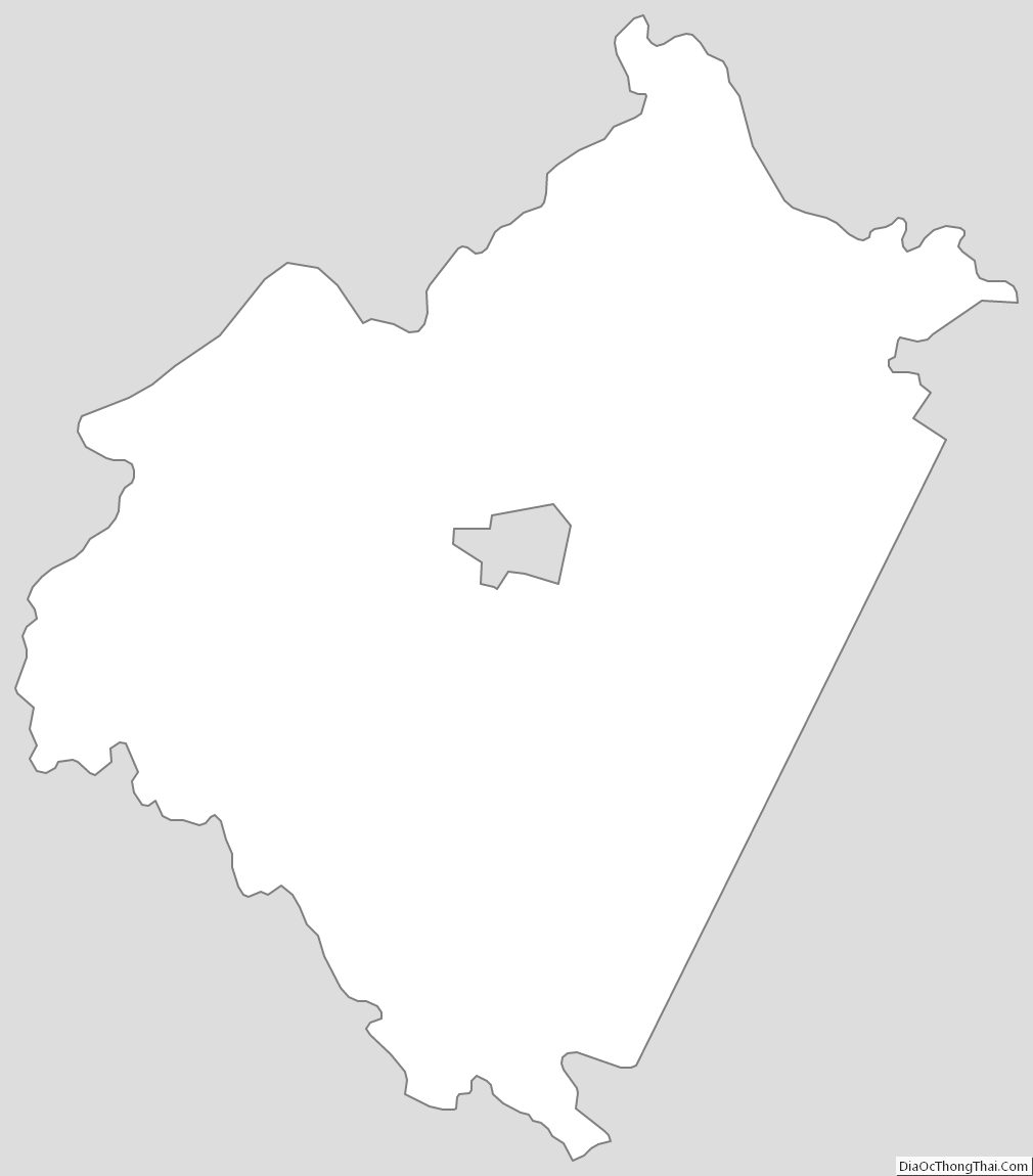 Outline Map of Bedford County, Virginia