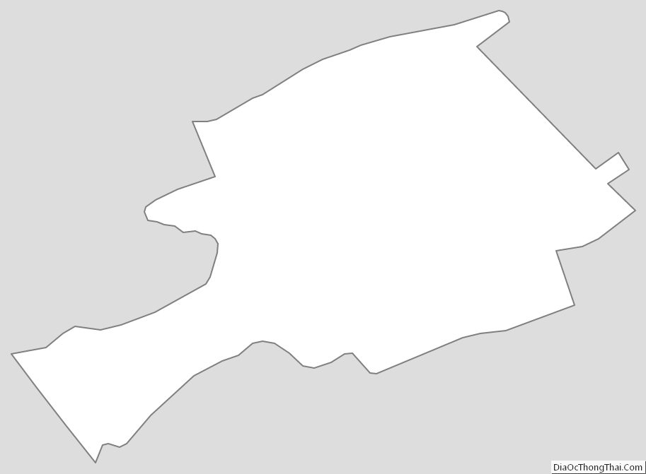Outline Map of Bland County, Virginia