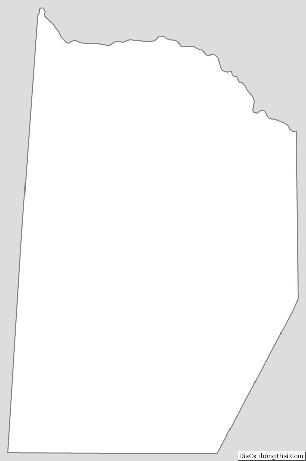 Outline Map of Brunswick County, Virginia