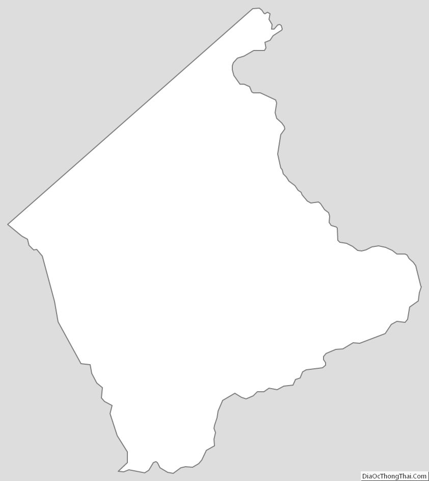 Outline Map of Buchanan County, Virginia