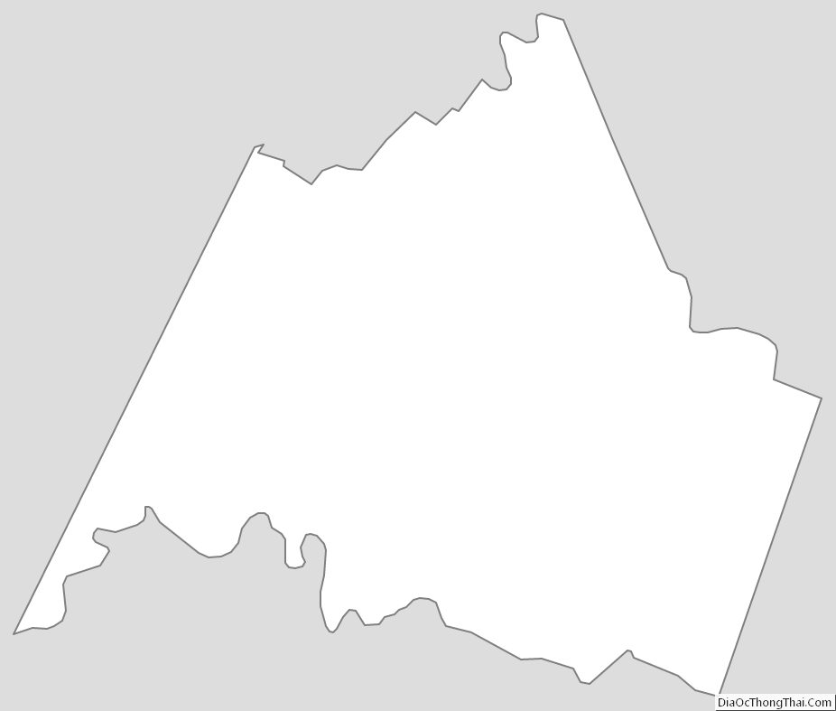 Outline Map of Campbell County, Virginia
