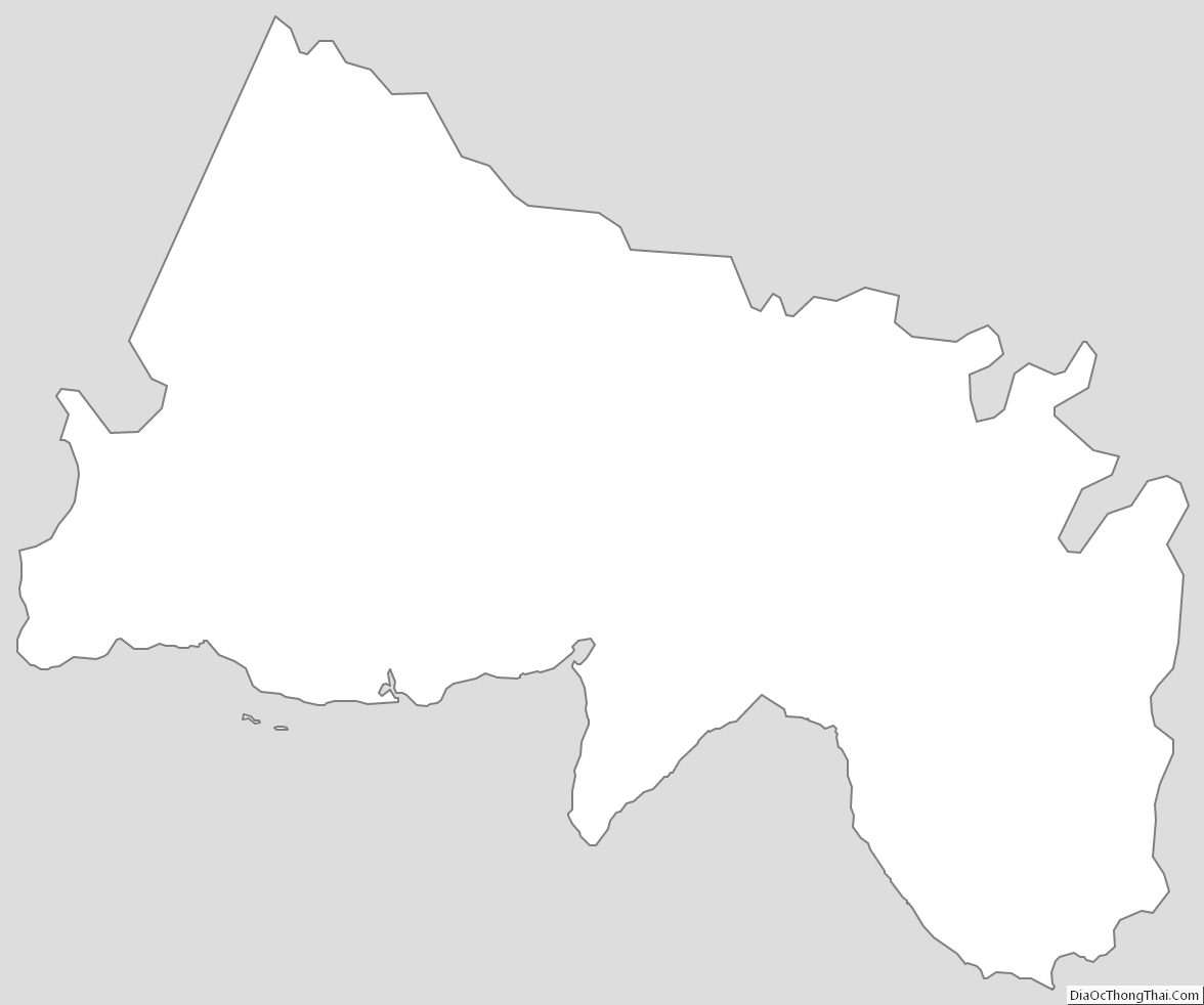 Outline Map of Charles City County, Virginia