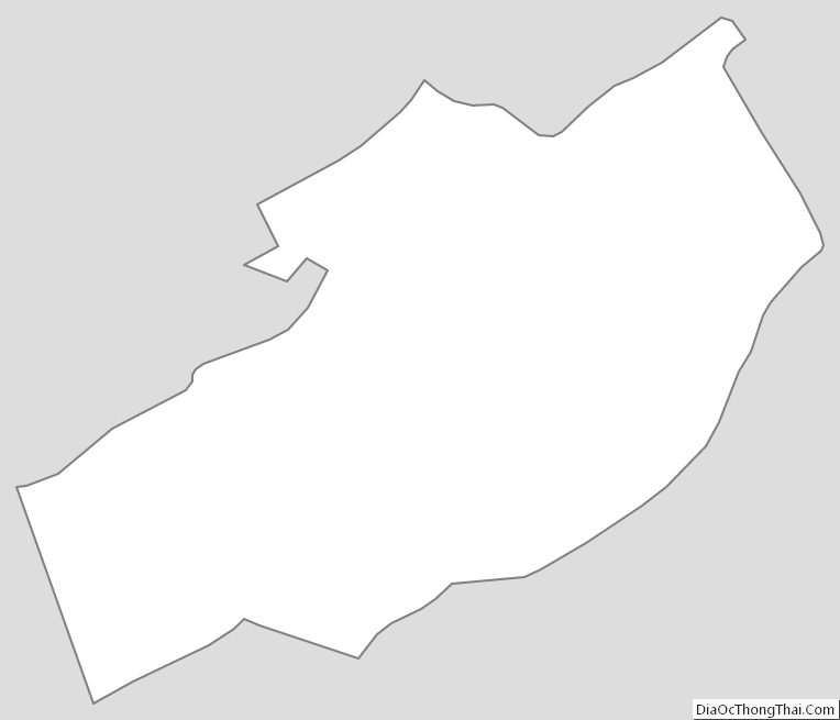 Outline Map of Craig County, Virginia