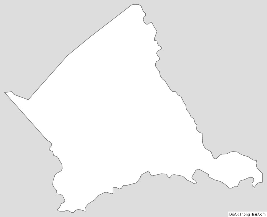 Outline Map of Culpeper County, Virginia