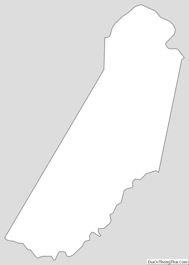 Outline Map of Cumberland County, Virginia