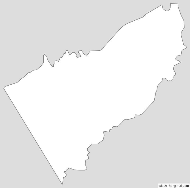 Outline Map of Floyd County, Virginia