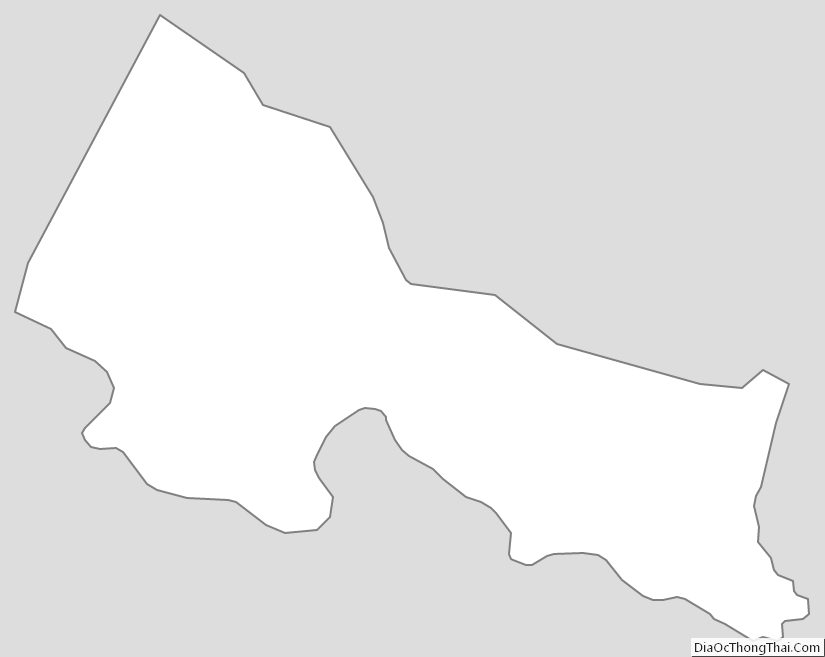 Outline Map of Goochland County, Virginia