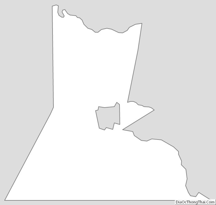 Outline Map of Greensville County, Virginia
