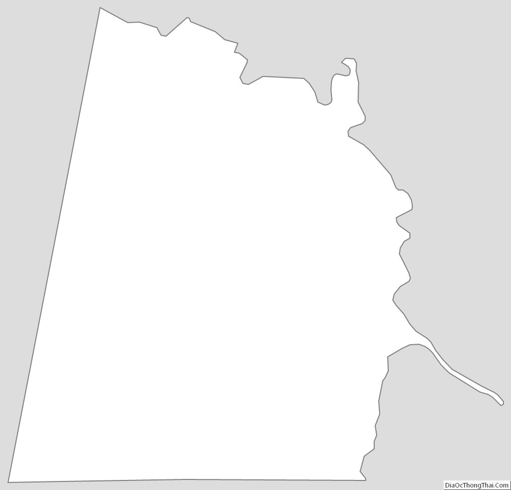 Outline Map of Halifax County, Virginia