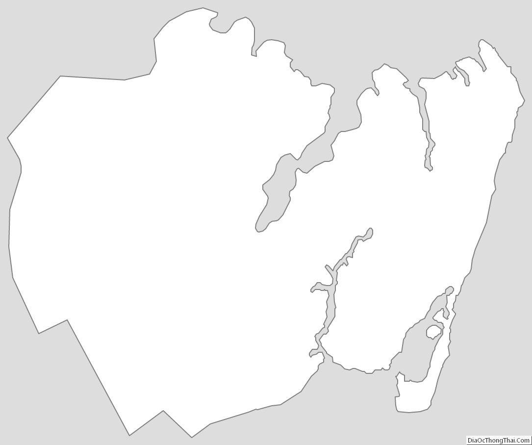Outline Map of Hampton Independent City, Virginia