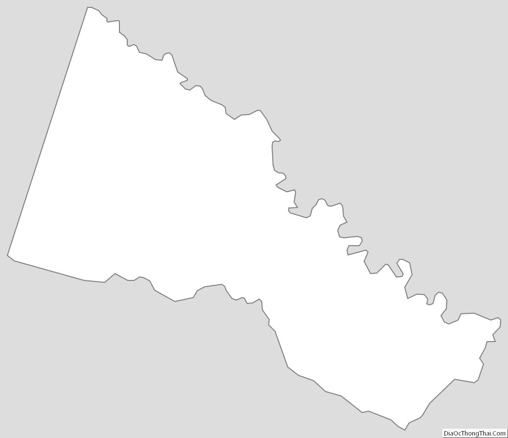 Outline Map of Hanover County, Virginia