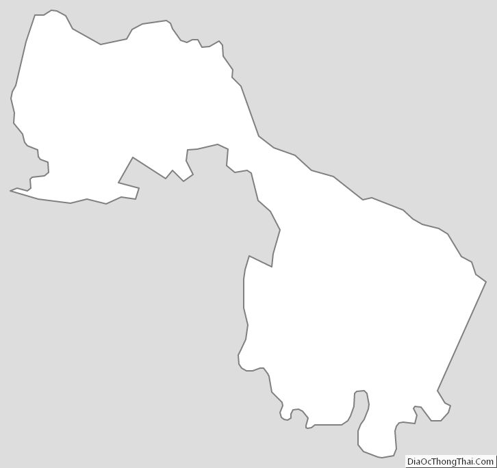 Outline Map of Henrico County, Virginia