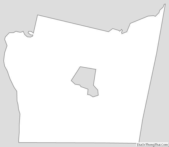 Outline Map of Henry County, Virginia